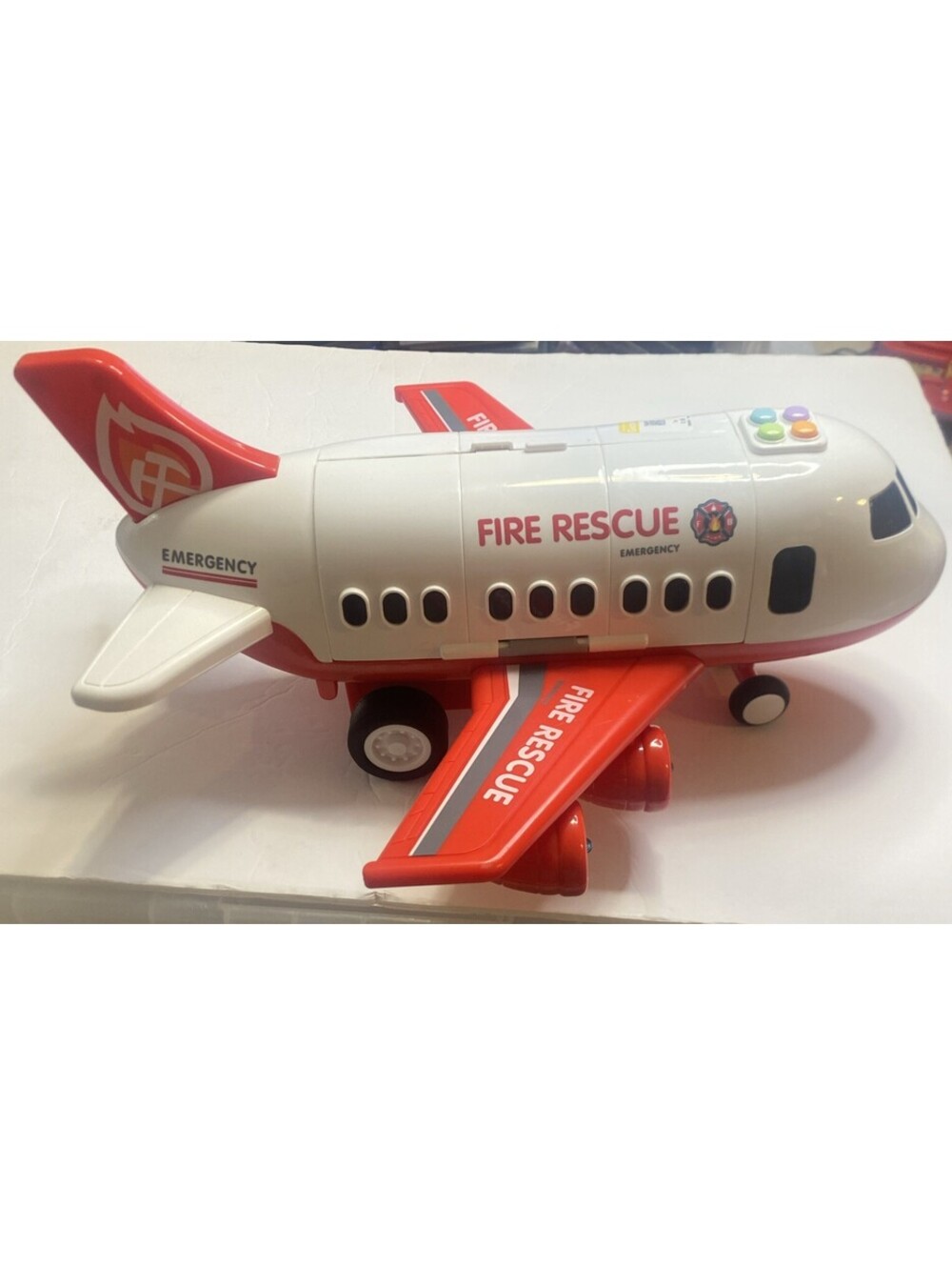 Dwi Dowellin HS520B Storage Aircraft Fire Rescue Airplane Toy Lights Up Working